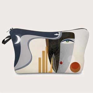 Abstract art face cosmetic bag